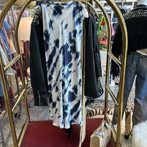 Shona Joy Midi blue tie-dye skirt